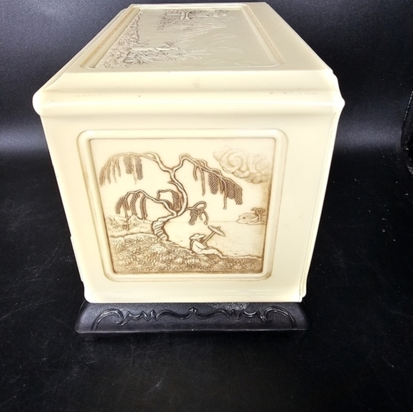 Vintage Japanese celluloid/bakelite? 3 drawer Jewelry box. - Picture 7 of 9